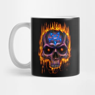 Flaming Skull Mug